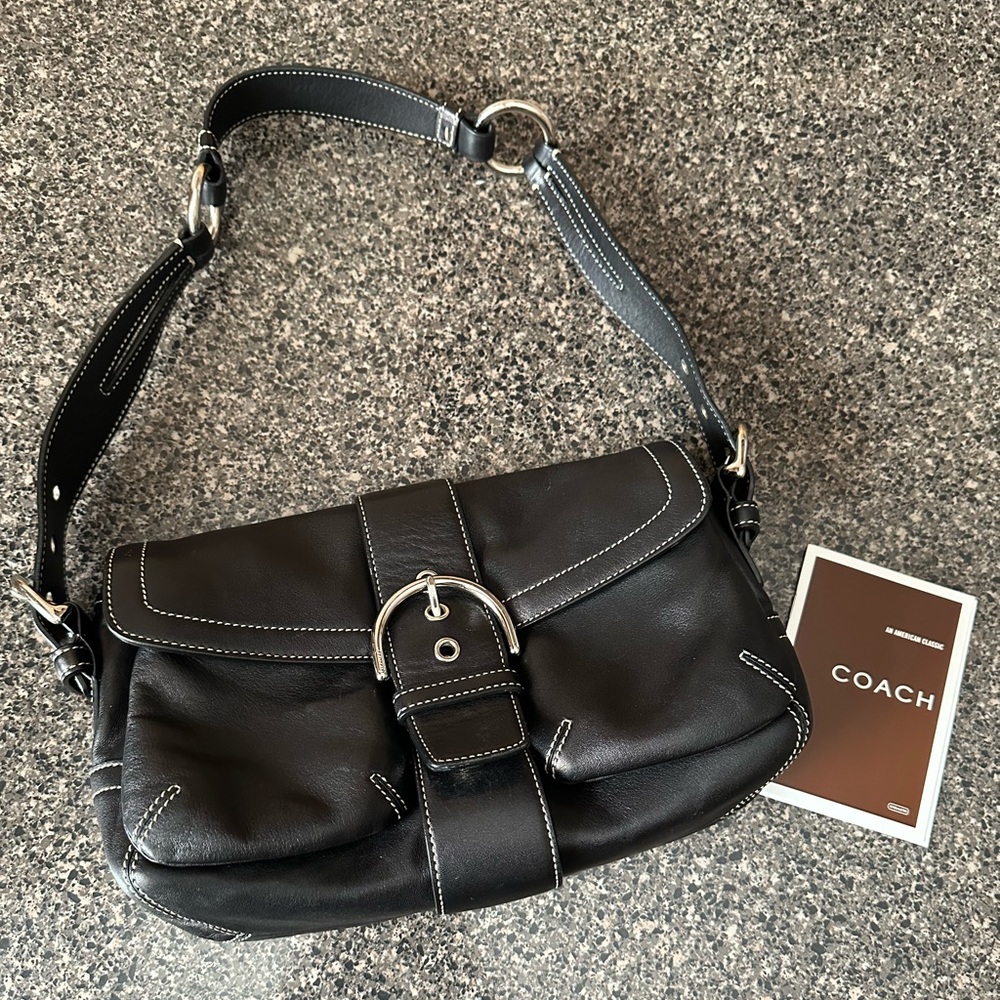 Coach Hampton Soho Medium Hobo Leather Shoulder Bag